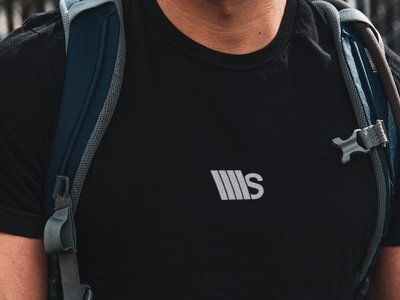 Man, Black T-shirt, with white small logo main photo