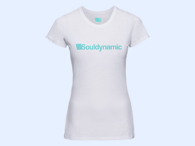 Woman White t-shirt with Blue Full Logo main photo
