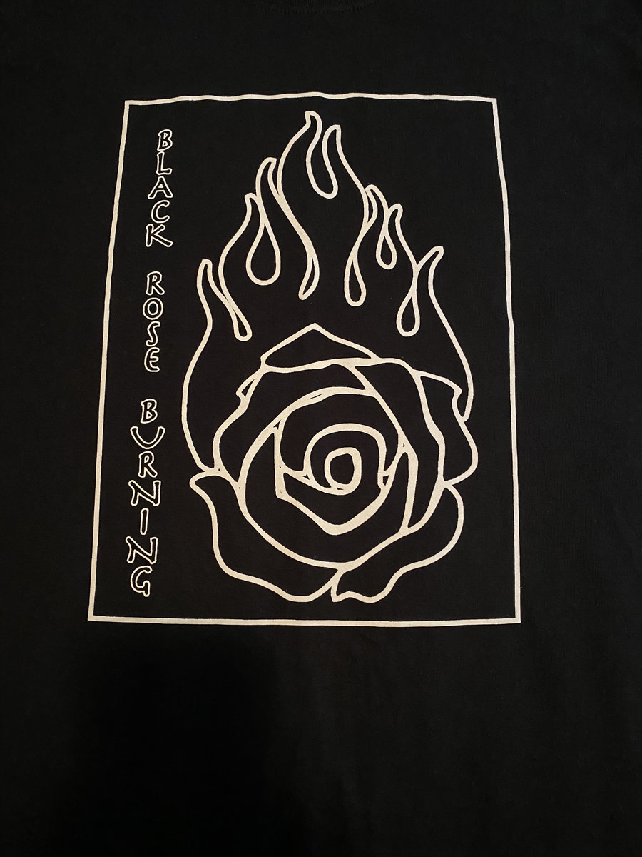 Black Rose Burning Logo T-Shirt Design | Black Rose Burning