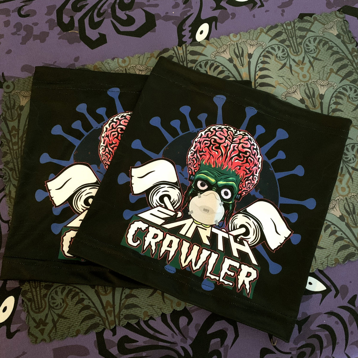 Mars Attacks Covid face mask Earth Crawler