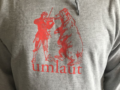 Umlaut Dancing Bear hoodie- grey/red main photo