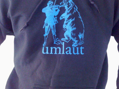 Umlaut dancing bear hoodie- black/blue main photo