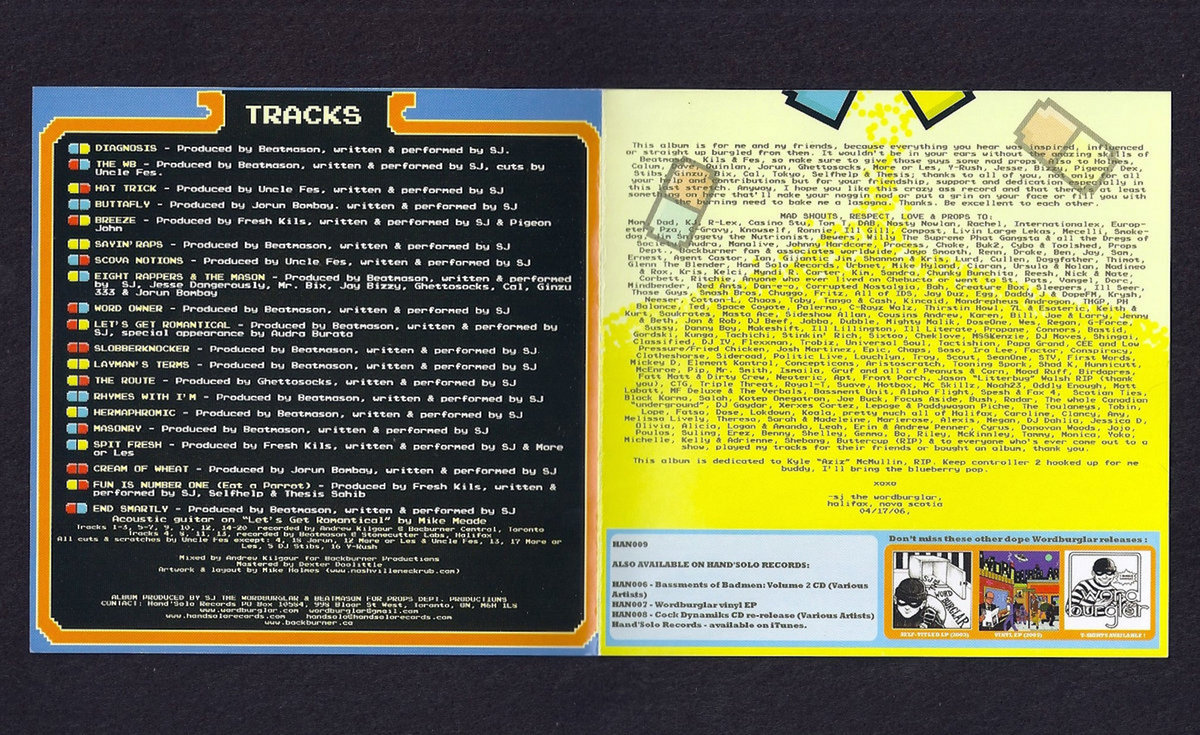 BURGLARITIS Limited Edition CD - Signed by Wordburglar (2006