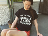 WHO THE F*** Is Georgia O Keefe Richards Black T-shirt photo 