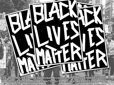 BLACK LIVES MATTER, 3x4" sticker (100% proceeds donated) main photo