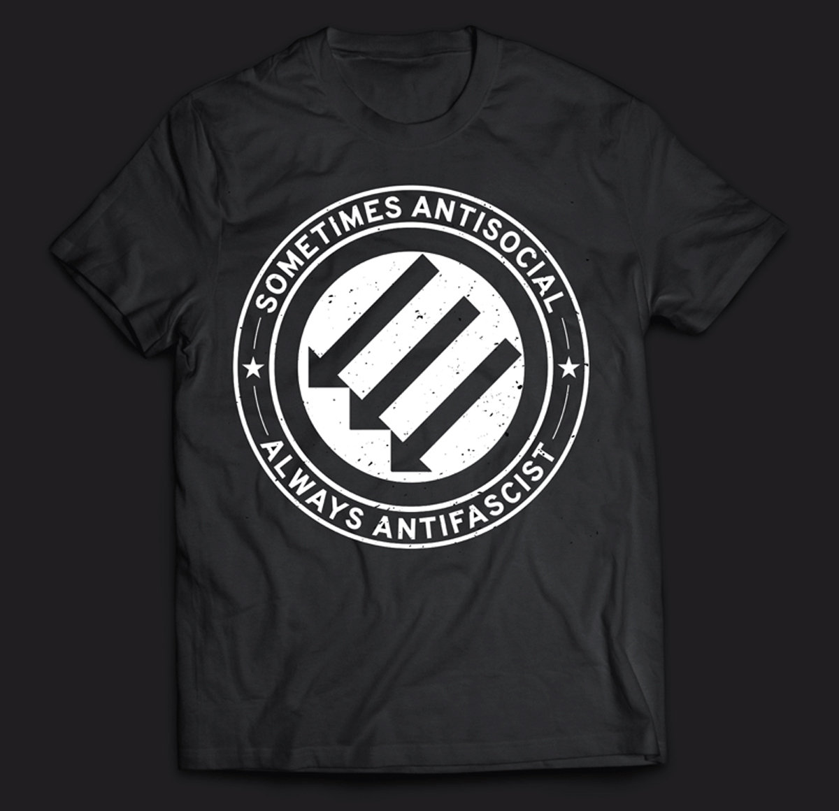 Sometimes Antisocial Always Antifascist Shirt S 3xl Alerta Antifascista Records sometimes antisocial always