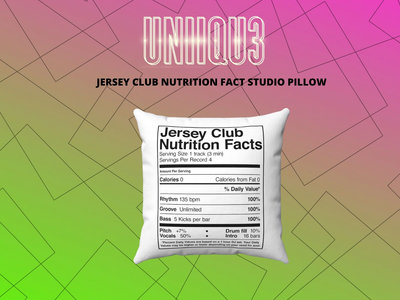 Jersey Club Nutrition Facts Studio Pillow main photo