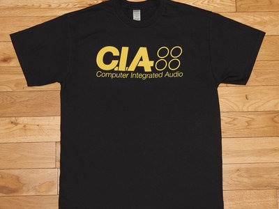 Black 'Logo' T-shirt (Yellow print) main photo
