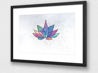 A4 hand-painted 'Figured It All Out' Lotus Watercolour Artwork (signed) main photo