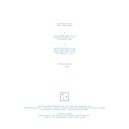 蘭LP Suzanne Kraft Talk From Home MAT3 Melody As Truth /00260 Suzanne Kraft - Talk From Home (LP) – Further Records