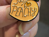 Peachy enamel pin photo 