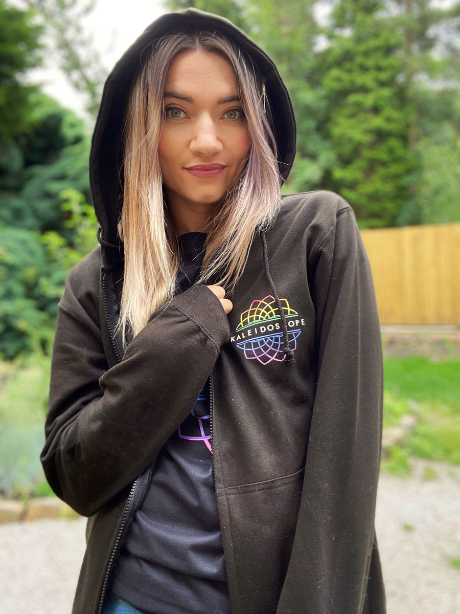 Rainbow Kaleidoscope Zip Hoodie Kaleidoscope Orchestra
