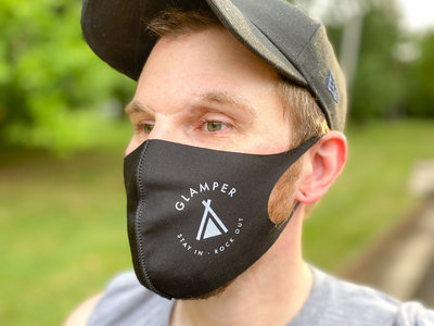 Stay In. Rock Out. GLAMPER Reusable Face Mask main photo