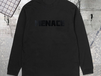 "Velvet MENACE" Black on Black Long Sleeve Shirt main photo