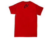 AMNESIA SCANNER  - 'SCAMMER' REFLECTIVE T-SHIRT (CHERRY RED) photo 
