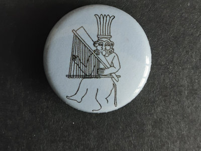 Bes (Bisu, Aha) ancient Egyptian god white badge main photo