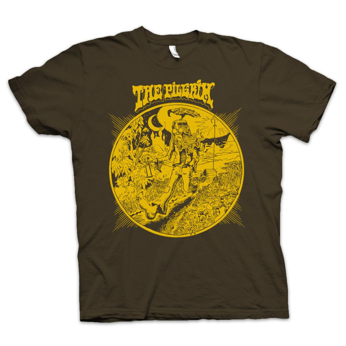 THE PILGRIM T-SHIRT 01 brown/yellow | THE PILGRIM
