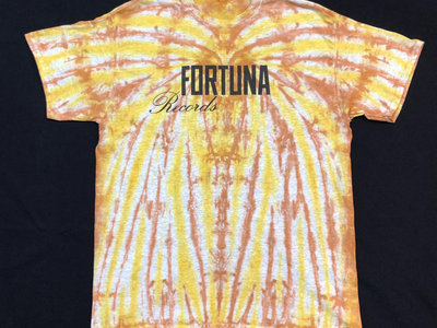 Handmade Yellow+Brown Fortuna Tie Dye T-Shirt  (SIZE L) main photo