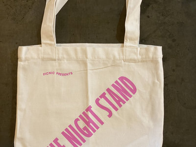 One Night Stand Tote Bag: White & Pink main photo