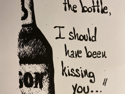 Kiss The Bottle Screenprint- 5.5x8.5 main photo