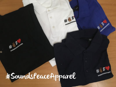 Short Sleeve  #peacebluv  Polo Shirts ( navy blue, white,royal blue,black ) XL only main photo