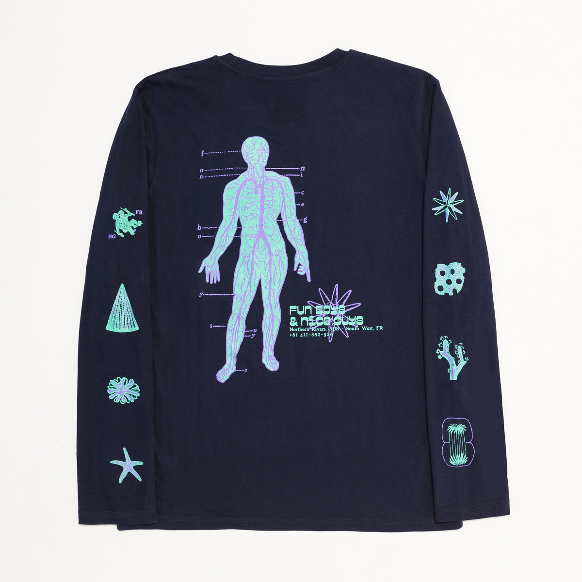 Nice Guys X Fun Boys Navy Long Sleeve Tee | Nice Guys