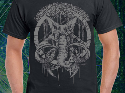 Mammoth Pentagram T-Shirt (Cool Grey on Black) main photo