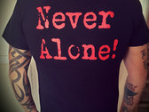mens " Never Alone " tee photo 