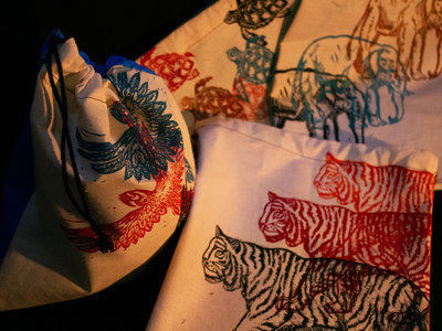 Custom Hand-Dyed Drawstring Bag main photo
