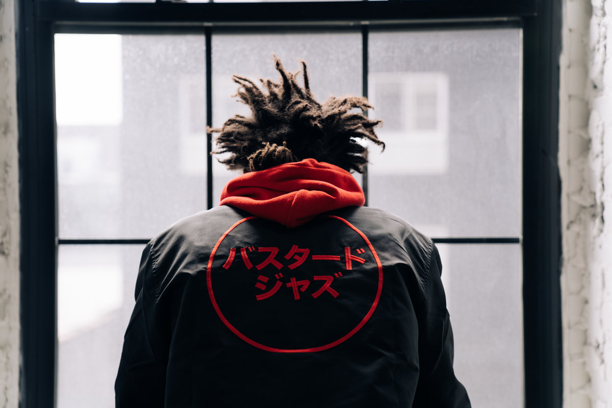 Bastard Jazz Embroidered Japanese Logo Coach Jacket