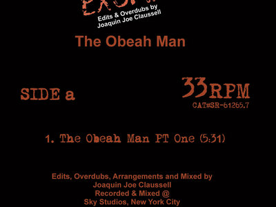 Unofficial Edits & Overdubs: Exuma " The Obeah Man " 7" Vinyl New Release. main photo