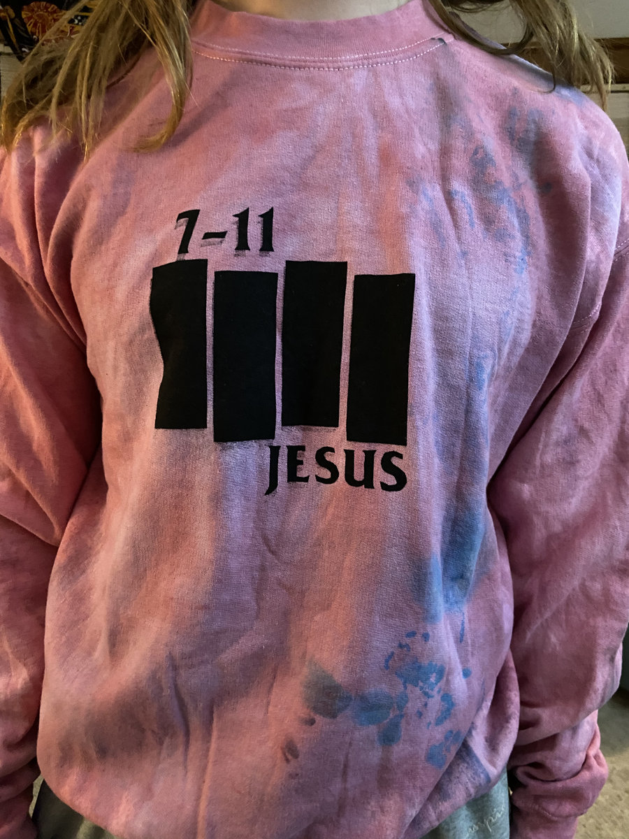 7 11 Flag CREW NECK SWEATSHIRT 7 11 Jesus