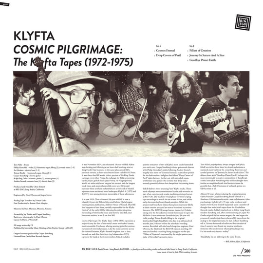 Cosmic Pilgrimage: The Klyfta Tapes 1972 - 1975 | Klyfta