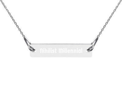Nihilist Millenial 16 inch Silver Bar Chain Necklace ONLY 5 EVER MADE main photo