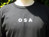OSA T-Shirt White on Black Logo Design photo 