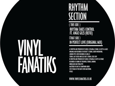 Rhythm Section 'Rhythm Takes Control (Refix)/In Perfect Love (Original Mix) - VFS022 main photo