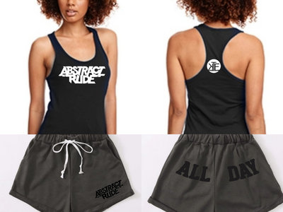 Abstract Rude Ladies Racerback Tank w/ ALL DAY Track Shorts Set main photo