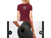 Abstract Rude Lady T-shirt w/ Ladies Running Yoga Shorts Set photo 