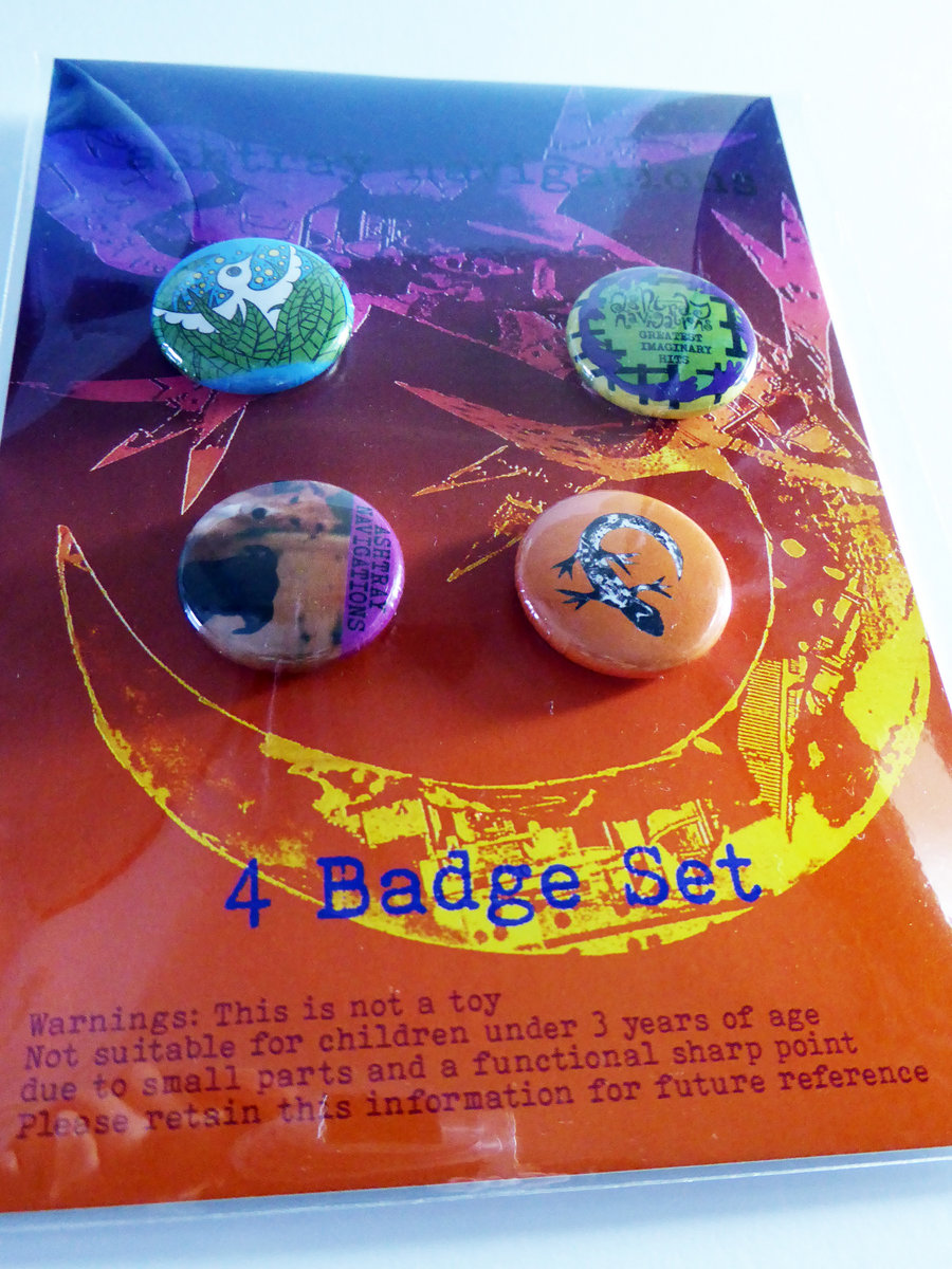 Ashtray Navigations "Greatest Imaginary Hits" 4 Badge(Button) Pack, 1
