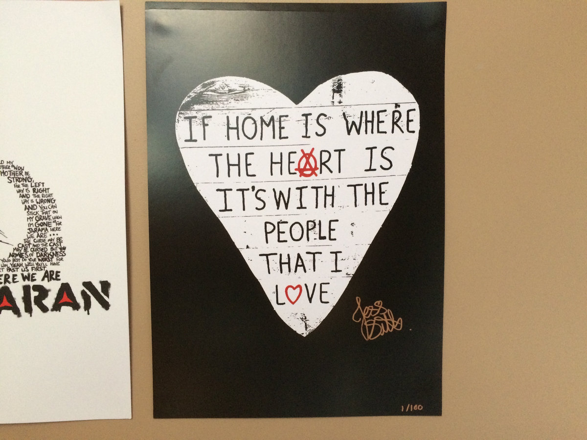 If Home Is Where the Heart Is A4 Lyric Print | Jess Silk, image size:1200x900