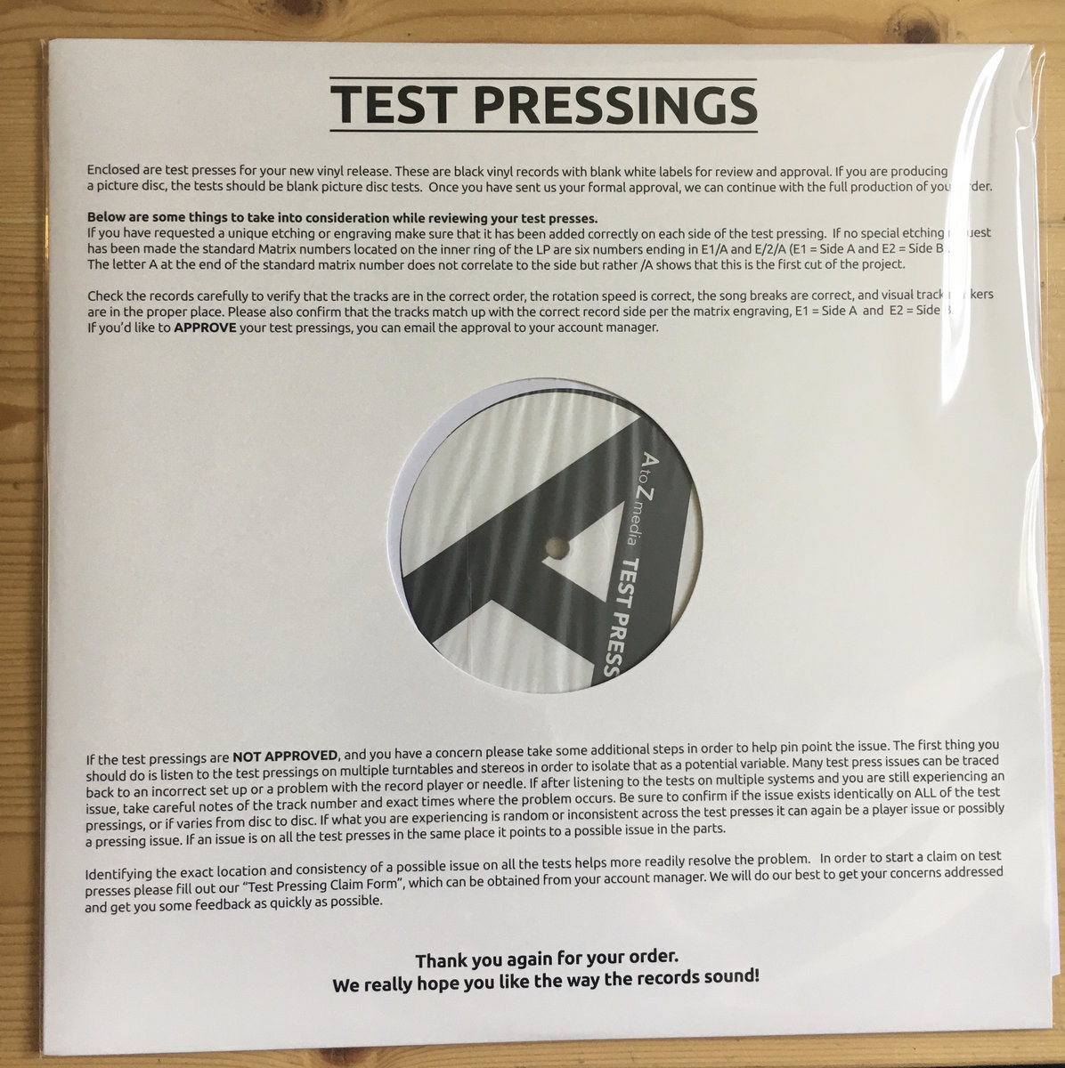 Signed Vinyl Test Pressing Brennen Leigh