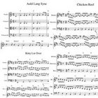 Chicken Reel - Old Time / Bluegrass Sheet Music arrangement for two violins  and cello or viola, Celtic Fiddle Music