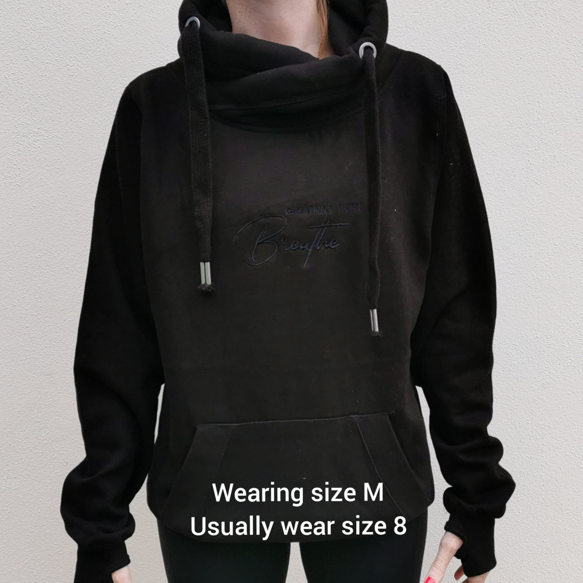 Cross neck online hoodie