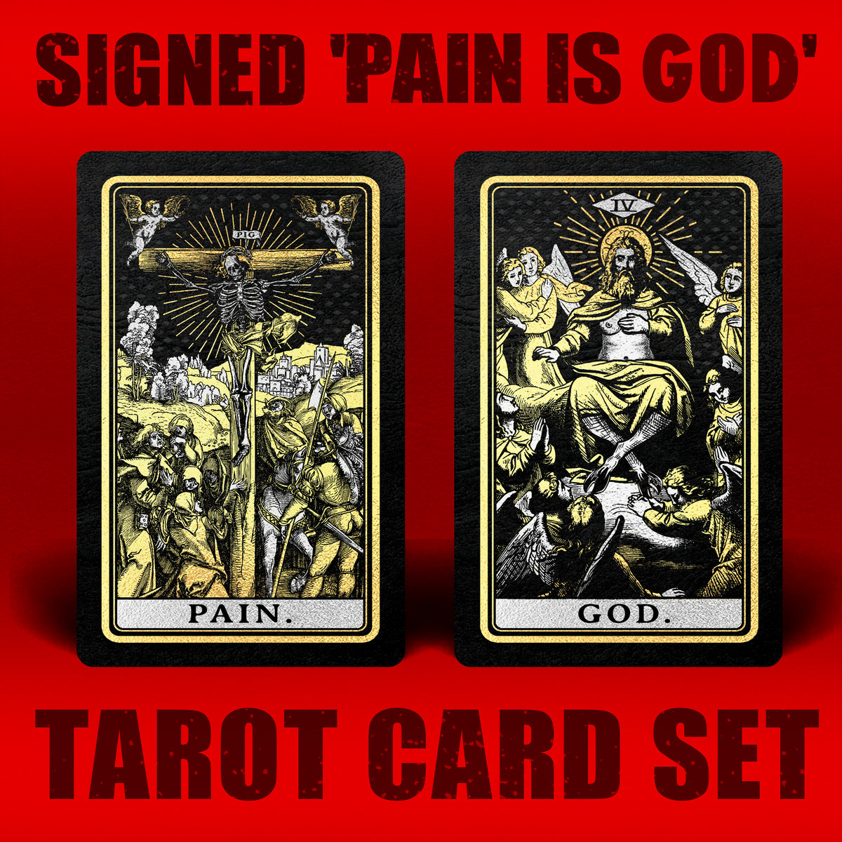 PAIN IS GOD' - Signed Duo Tarot Card Set | PIG