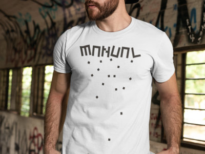 Manual t-shirt male "blocks" white with black print main photo
