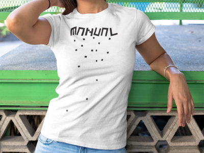 Manual t-shirt female "blocks" white with black print main photo