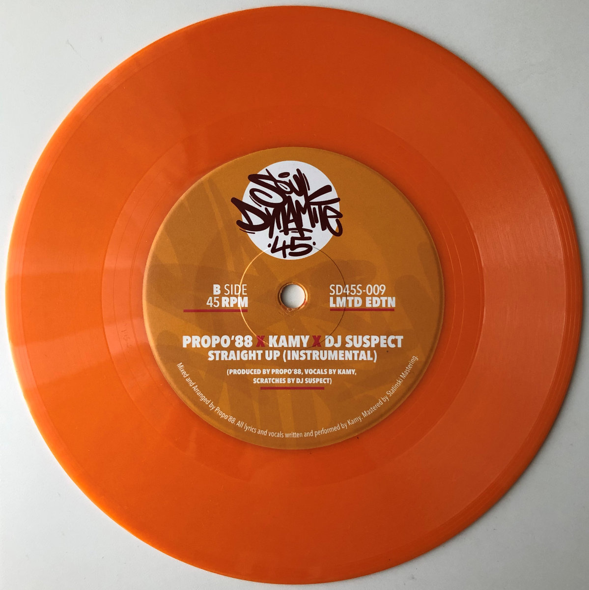 Propo '88, Kamy, DJ Suspect / Straight Up (Orange Vinyl) Propo '88, Kamy, DJ Suspect / Straight Up (Orange Vinyl)