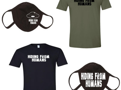 Hiding from Humans T-shirt/Mask bundle + digital download of the full Radio EP included. main photo