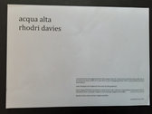 Rhodri Davies: acqua alta (Graphic Score) photo 