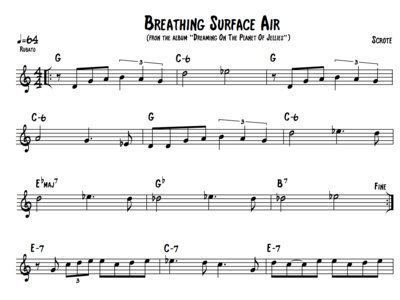 Breathing Surface Air sheet music main photo